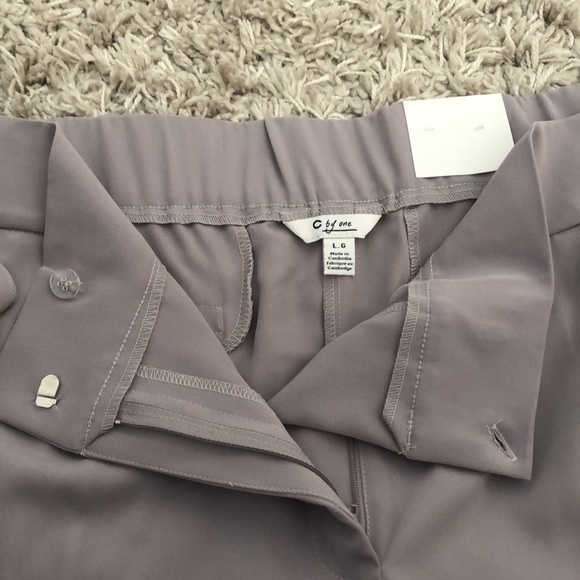 Taupe Cleo,L, high waisted ankle pants with belt &crease, NWT, - Picture 4 of 8